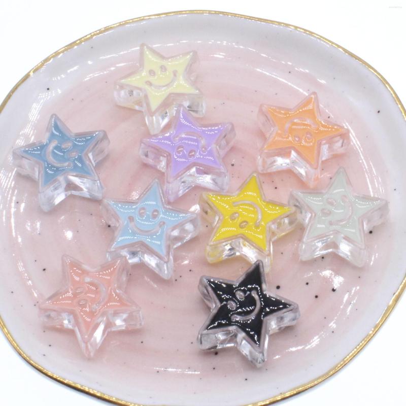 

Beads 10pcs Drop Oil Transparent Acrylic Star Shape For Jewelry Making DIY Accessories
