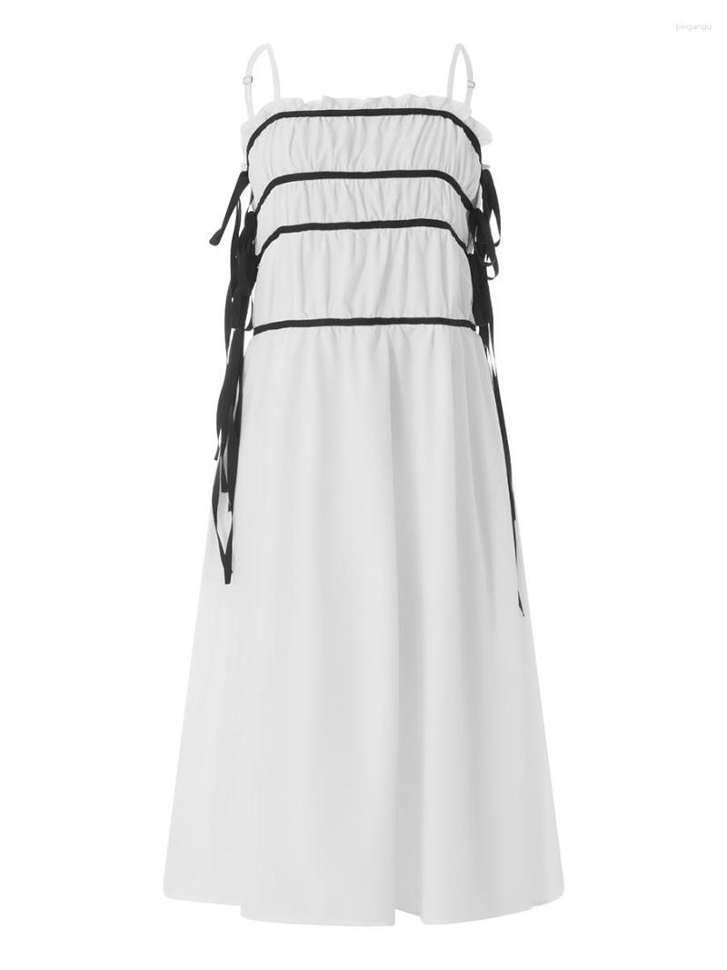 

Casual Dresses CHIDAKA Women  Summer Satin Strapless Dress Sexy Backless Bodycon Wedding Cocktail Flowy Party Evening Gown, White-128991
