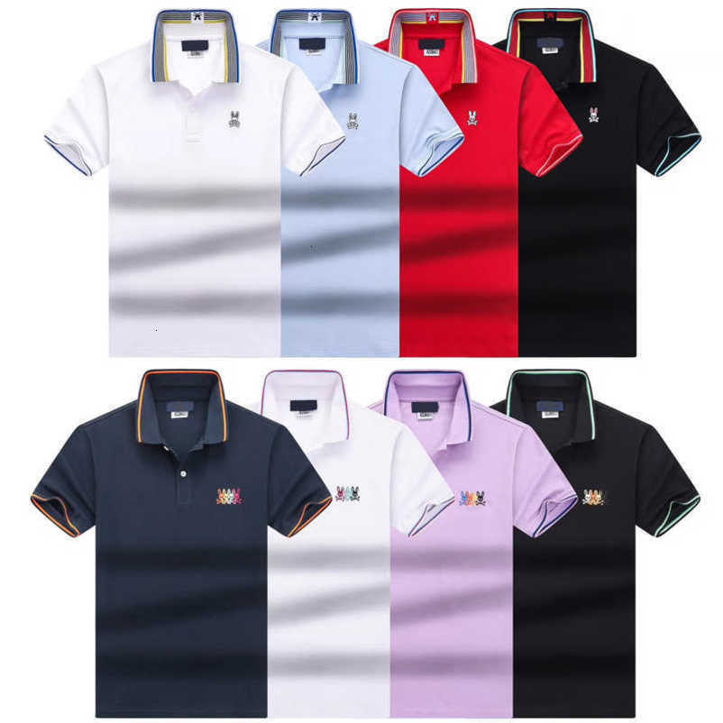 

Men's Psychos Polo Bunnys Shirts Colorful Skull Rabbit Print Short Sleeve Casual Tshirts Fashion Couple T-shirt Business Design Teea Xpvn