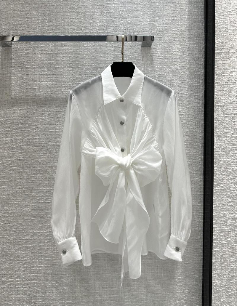 

Women' Blouses Bow Tie Shirt Comfortable Breathable Casual Fashion 2023 Summer, White