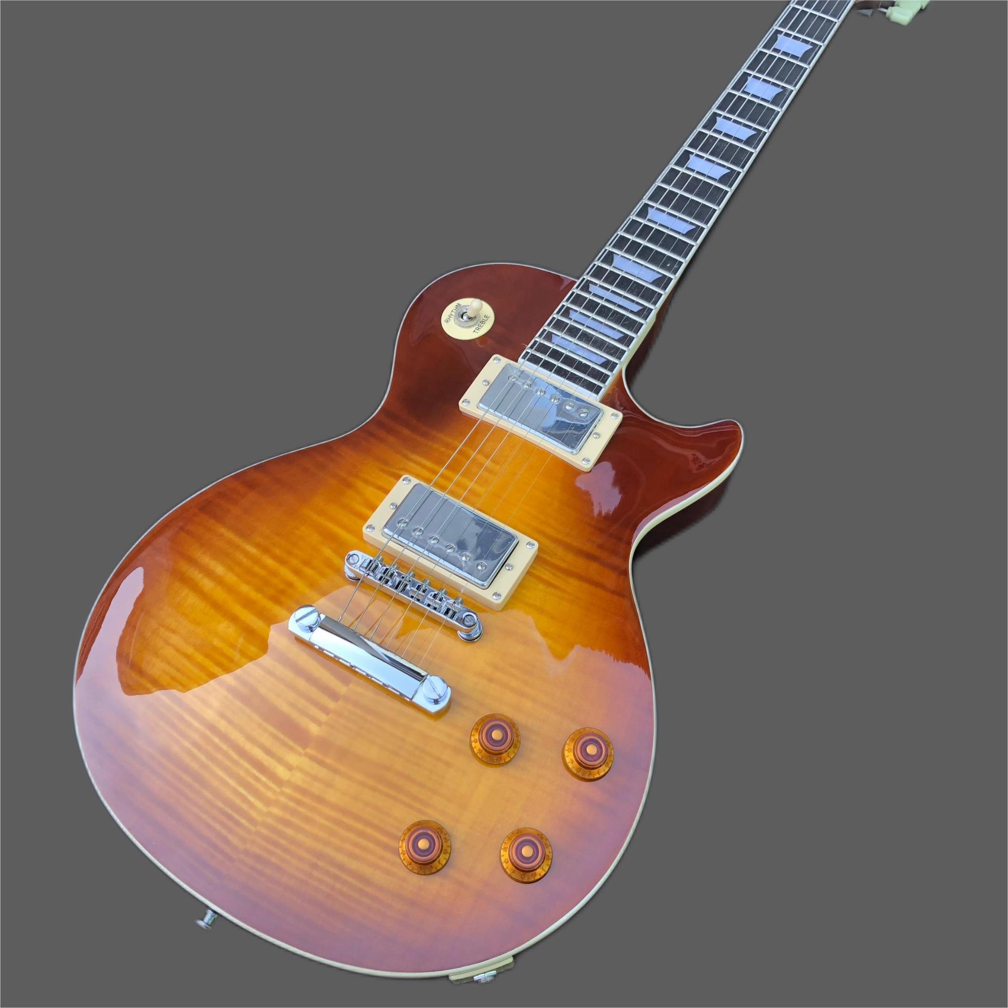 

Premium standard lp electric guitar Mahogany body Mahogany fingerboard Chrome hardware Brown gloss Free shipping