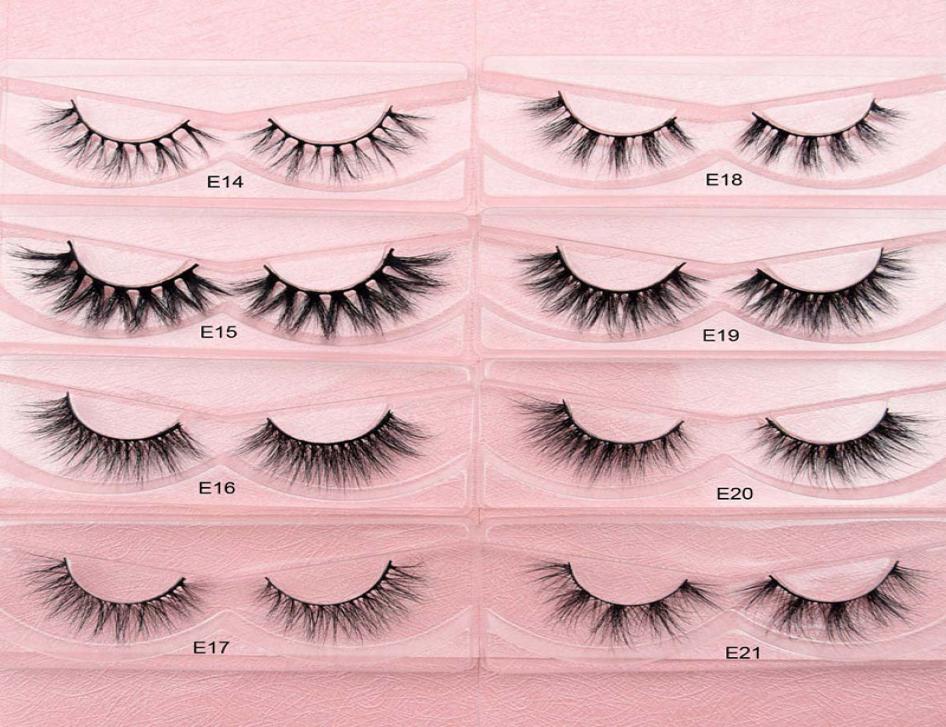 

E14E21 Whole Mink Eyelashes 10mm 15mm Lashes 3D False Eyelashes Natural Long Lashes Whole Makeup Mink Lashes7743124