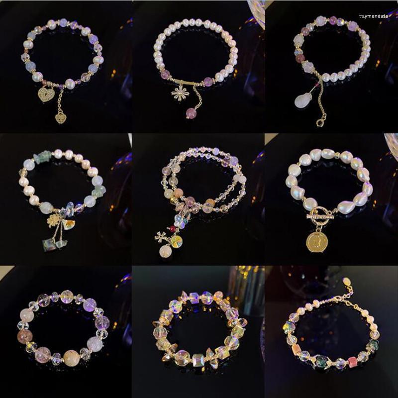 

Strand Beaded Strands More Than 20 Summer Natural Stone Bracelet Female Size 16 Cm - 22 High Quality Strawberry Crystal Green Ghost Amazon