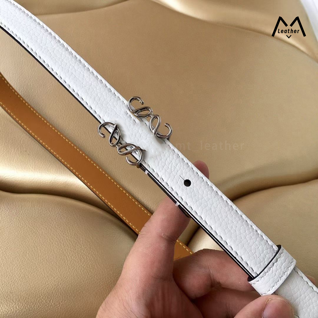 

Ladies Luxury Designer Belt White Genuine Leather Belt Fashion Letter Belts Womens Waistband 2.0cm Width Girdle White High Quality, 4# silver buckle white belt