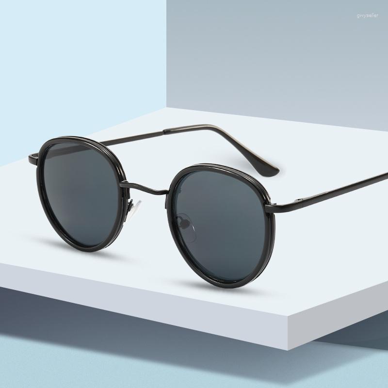 

Sunglasses Black Grey Oval Hip Hop Street Style