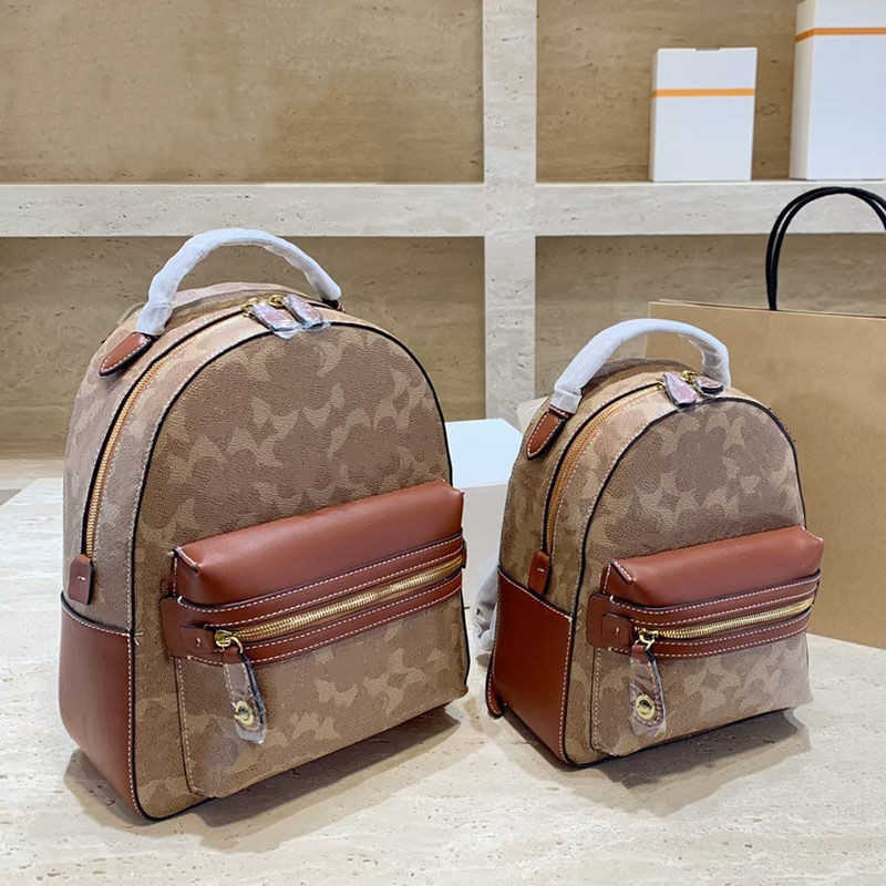 

High-end designer travel bag women's new backpack Fashion brand printed letter schoolbag luxury minimalist casual pass handbag, White trumpet