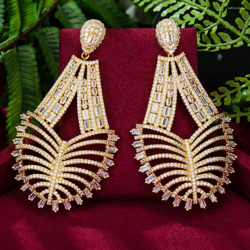 

Dangle Earrings KellyBola Dubai Aristocratic Women's High-quality Cubic Zirconia Irregular Pendant Fashion Sweet Jewelry Trend 2023