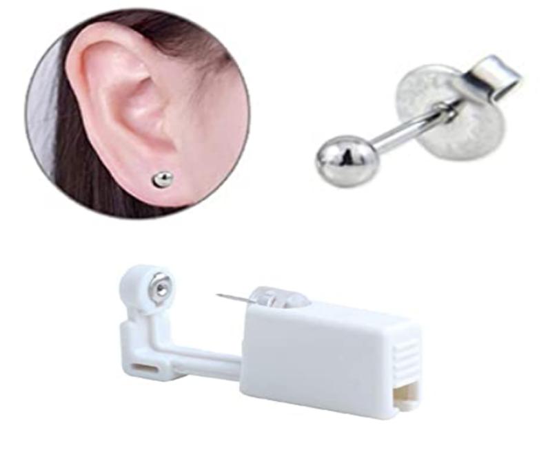 

Self Ear Piercing Unit Disposable Ear Stud Gun Kit Sterilized Ear Piercing Tool For Men and Women1138612