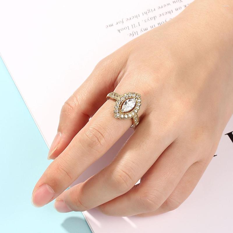 

Cluster Rings Boseok White Cubic Zirconia 18k Yellow Gold Over Sterling Silver Ring