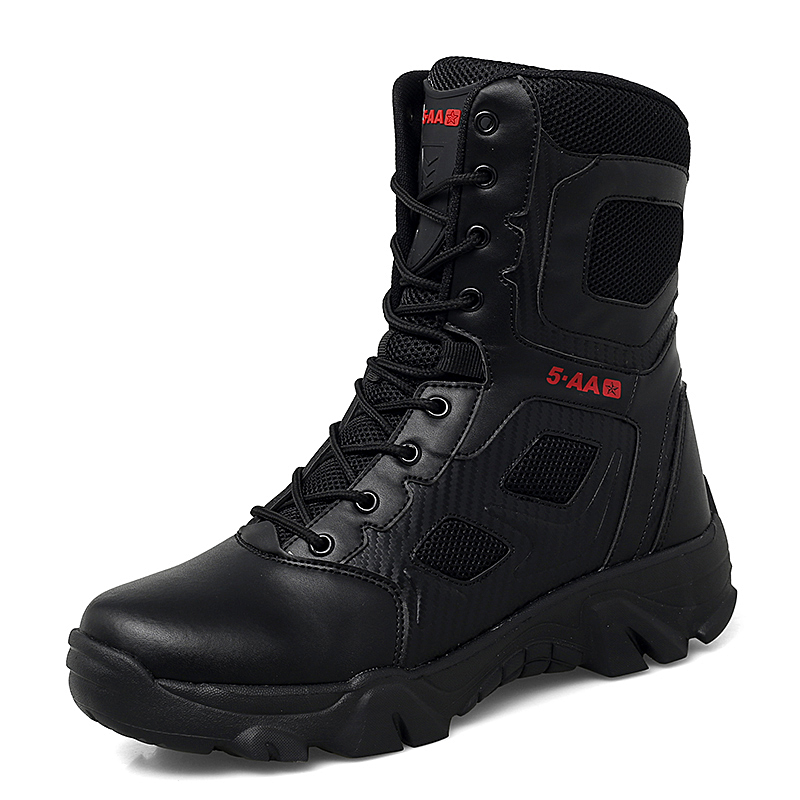 

Men Tactical Military Boots Mens Casual Shoes Leather SWAT Army Boot Motorcycle Ankle Combat Boots Black Botas Militares Hombre, Jhg111-kaqi