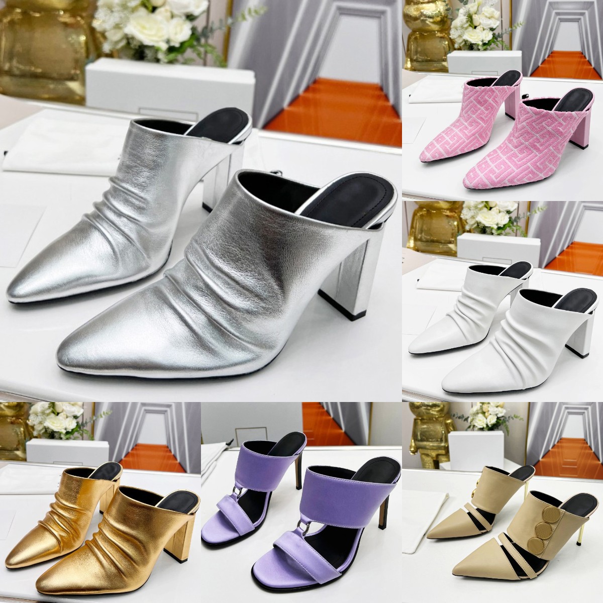 

Moneta Suede Sandals Heel Sandal Designer Women Genuine Leather High Heels Top -Quality Ava Satin Platform Mary Jane Shoe, Colour 15