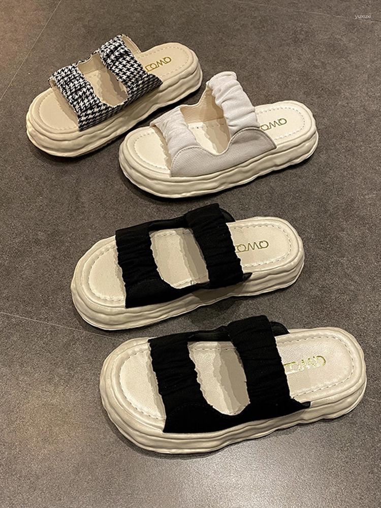 

Slippers Shoes Women Rubber Shale Female Beach Med Luxury Slides Pantofle Platform Soft Sabot Summer Designer 2023 Flat PU