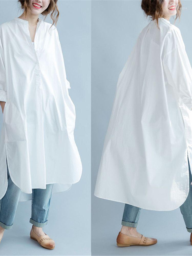 

Women's Blouses 2023 Korean Spring Autumn Blusas Off Shoulder Top Ladies Long Shirt Fashion Chemise Femme Sleeve White Blouse Tops ZY7644