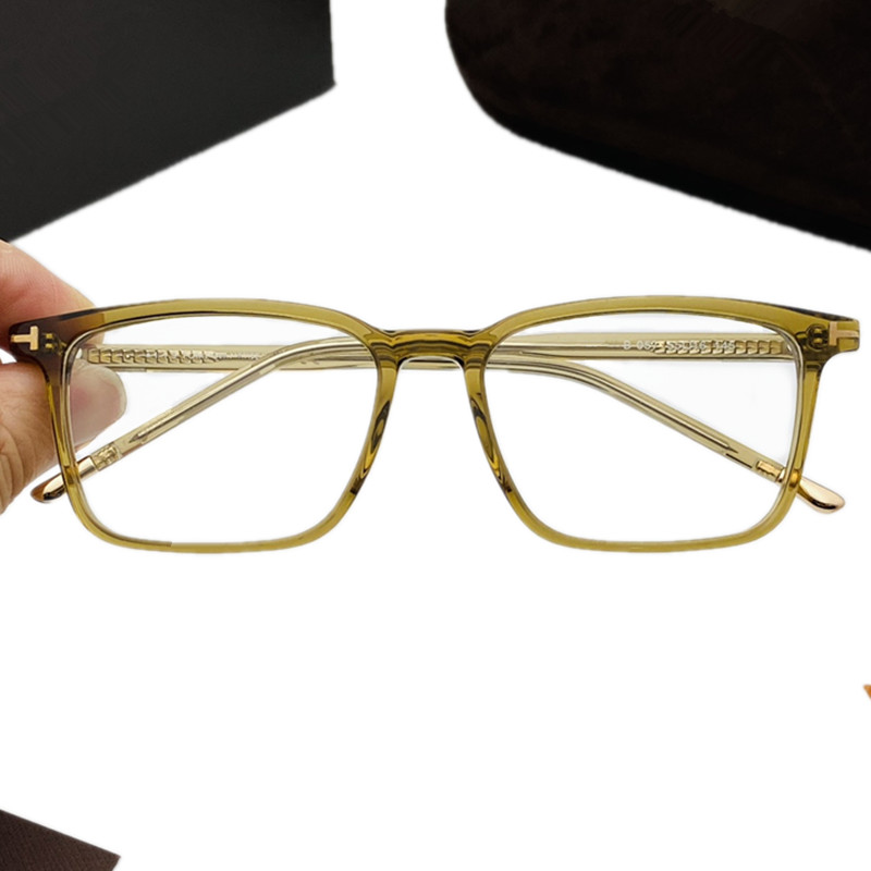 

2023 lightweight concise rectangular optical glasses Tframe 607-B unisex plank fullrim metal spring hinge 55-16-145 for prescription fullset design case