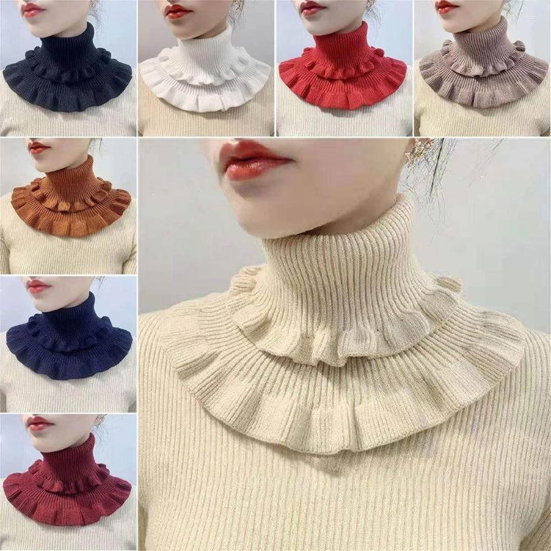 

Scarves Fashion Warm Women Windproof Knitted Fake Collar Neck Warmer Scarf Turtleneck