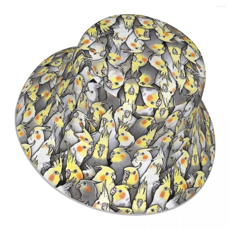 

Berets Cockatiels Galore Reflective Bucket Hat Men Women Outdoor Sunscreen Beach Sun Hiking Fishing Cap, Black
