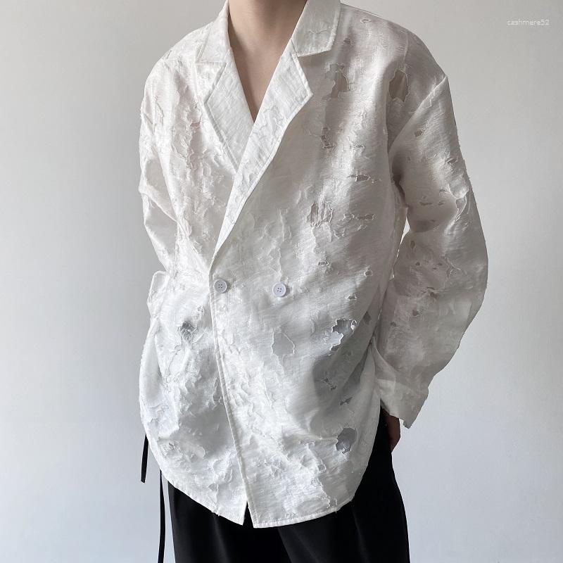 

Women's Blouses SuperAen Summer 2023 Retro Long-sleeved Shirts Hollow Out Oversize Sunscreen For Women, White