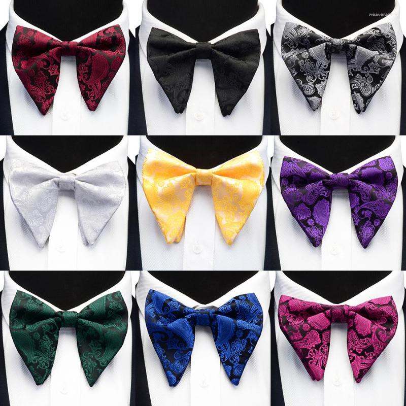 

Bow Ties GUSLESON Fashion Paisley Tie For Men Women Classic Big Bowtie Party Wedding Bowknot Adult Mens Bowties Cravats Red