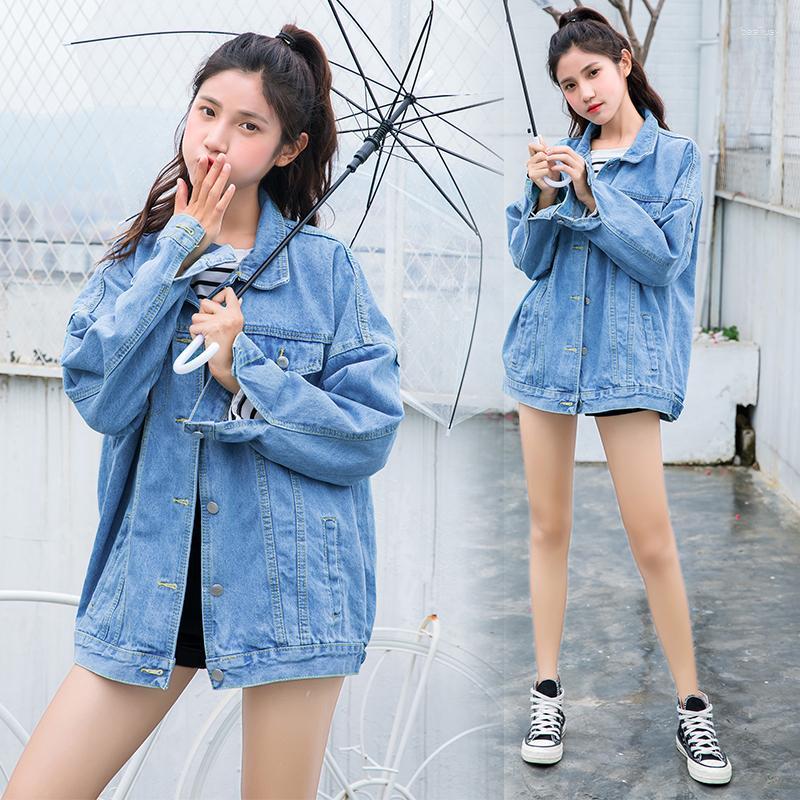 

Women' Jackets On Sale 2023 Spring Summer Women Ladies BF Denim Loose Jacket Long Sleeve Jean Coat Outwear Harajuku Oversize Casual, Sky blue