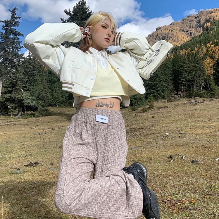 

Women' Jackets 2023 Autumn Women' Jacket American Vintage Versatile Letter Embroidery Coat Short Baseball Uniform Student Female, Beige