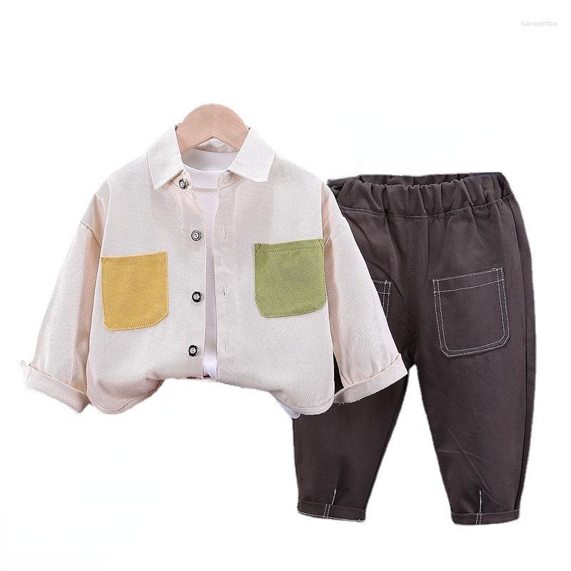 

Clothing Sets Spring Autumn Children Outfits Baby Clothes Suit Boys Casual Jacket T-Shirt Pants 3Pcs/Sets Toddler Costume Kids Tracksuits, Green