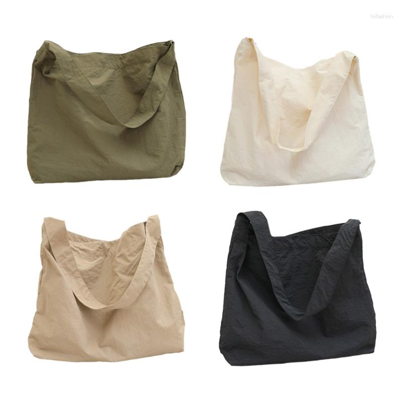 

Evening Bags 4XFF Nylon Shoulder Bag For Student Messenger Japanese-Style Large Postman, Beige
