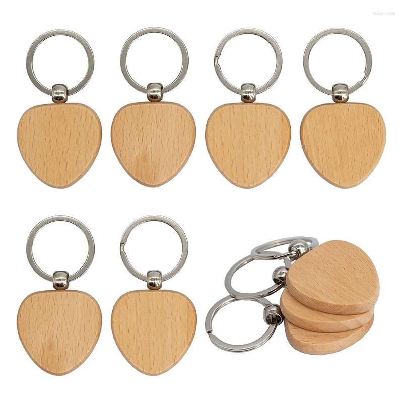 

Jewelry Pouches Blank Wooden Keychain Keyring Or (Heart 20 Pack)