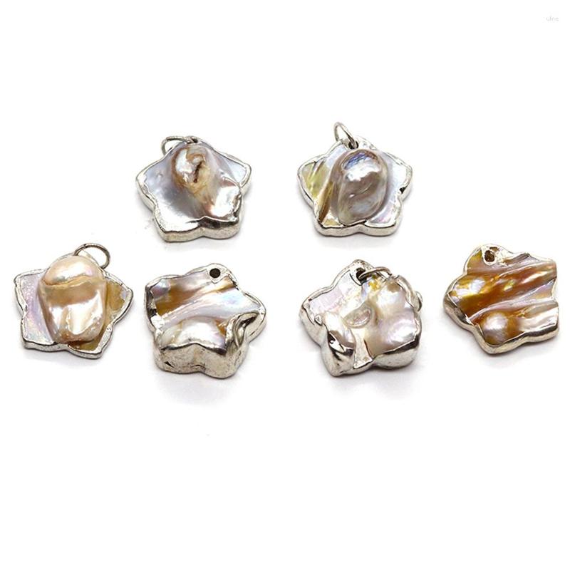 

Charms Natural Pearls Shell Pendants Plum Blossom Shape Jewelry Accessories For Making DIY Choker Necklace Earring 1pc