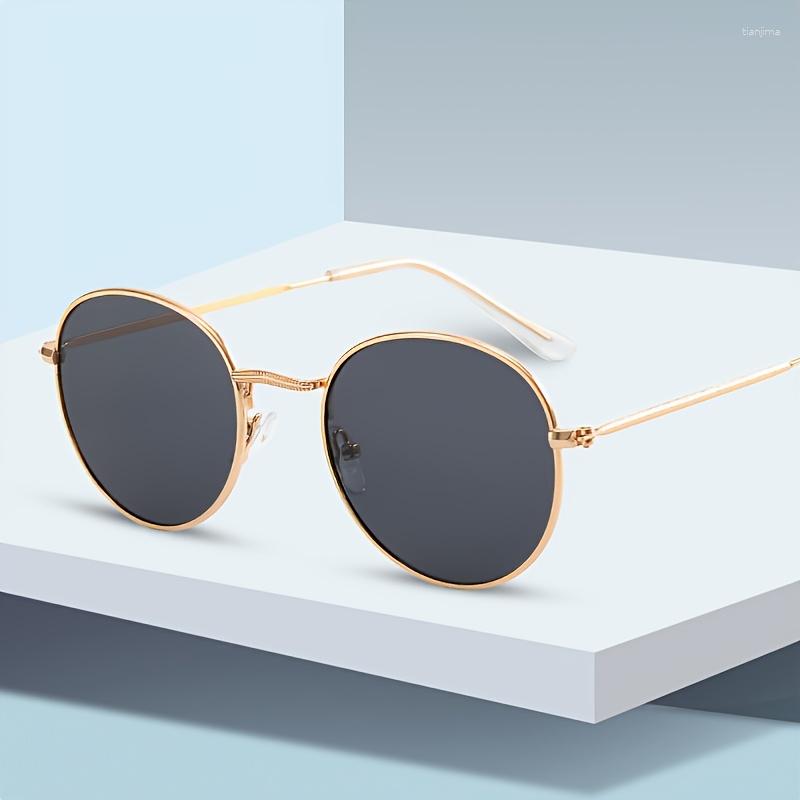 

Sunglasses Multicolor Men's Round Frame Vintage Holiday Party With Zipper Case