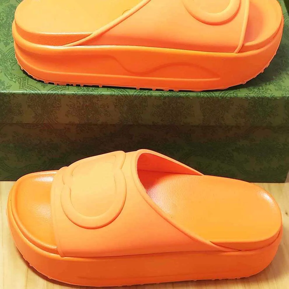 

Designer Sandals Men Ladies Summer Rubber Beach Slippers Flat Thick Sole Bathroom Home Shoes black hole Safflower Comfortable, #13