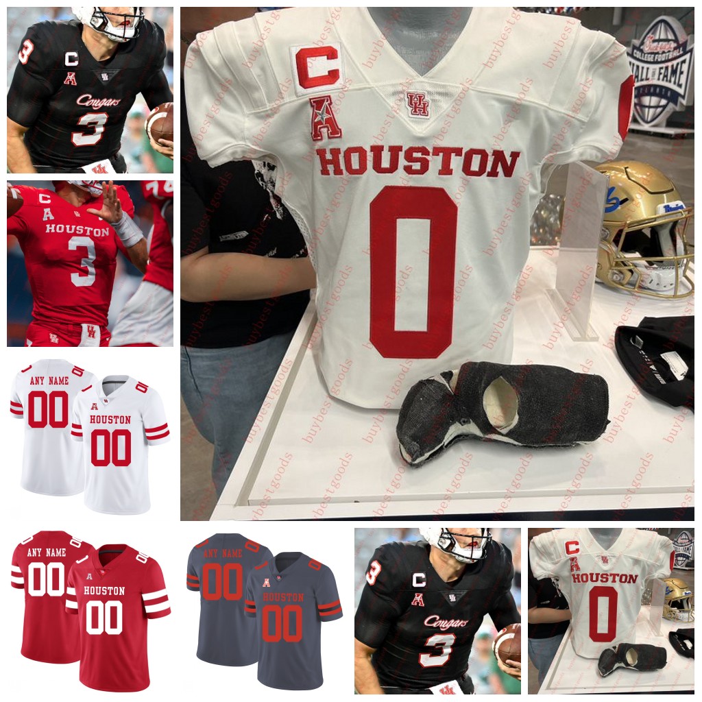 

Tank Dell Clayton Tune Houston Cougars Football jersey ED OLIVER Marquez Stevenson Andre Ware Wilson Whitley Greg Ward Case Keenum Custom Stitched Houston jerseys, Mens