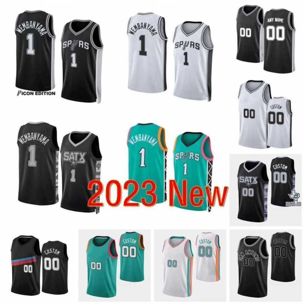 

1 Victor Wembanyama Jersey 2023 Draft Pick NO.1 Custom Basketball Jerseys 3 Keldon Johnson Blake Wesley Doug McDermott Devonte' Graham Zach Collins Khem Birch, As