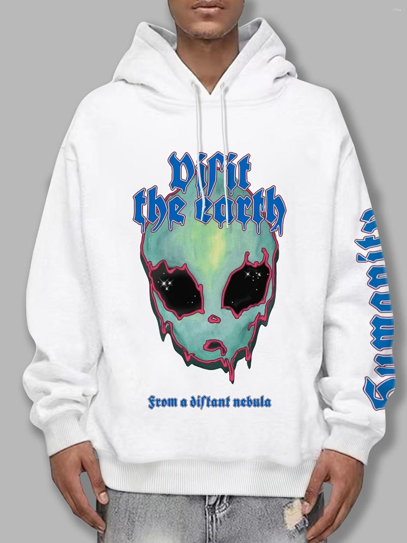 

Men's T Shirts Casual Hooded Sweatshirt, White