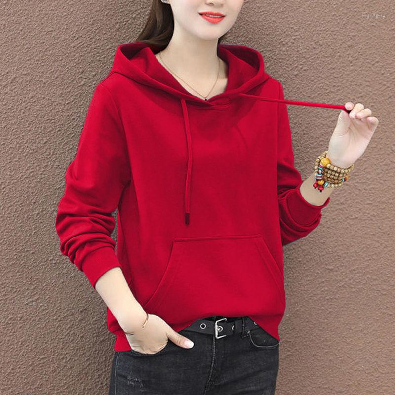 

Women's Hoodies 2023 Spring And Autumn Fashion Ladies Hoodie Casual Loose Sweater Pullover A244, White