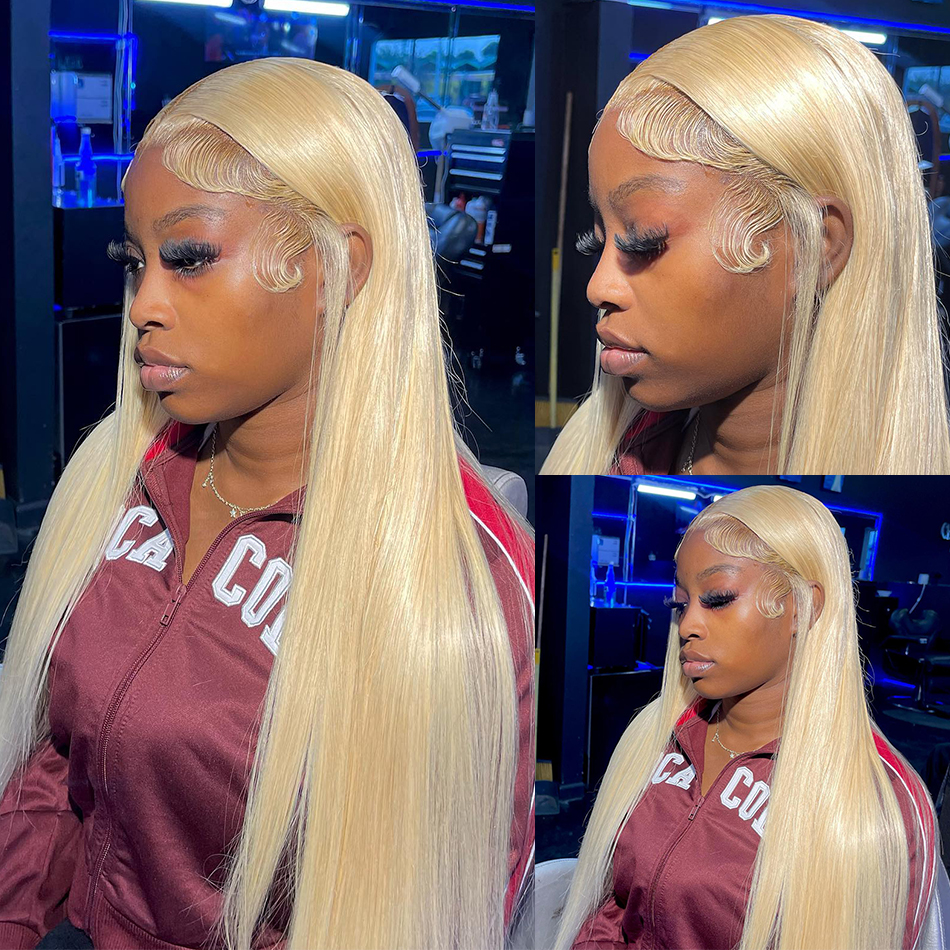

Fashion Dress Up 13x4 HD Transparent 613 Blonde Lace Frontal Human Hair Wigs 613 Brazilian Bone Straight Lace Front Human Hair Wigs for Women