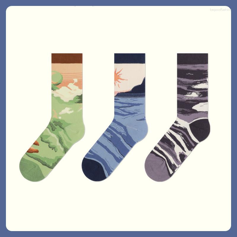 

Women Socks On Female YOSEMITE Series 200 Needle Tube In Leisure Ins Couples, See chart