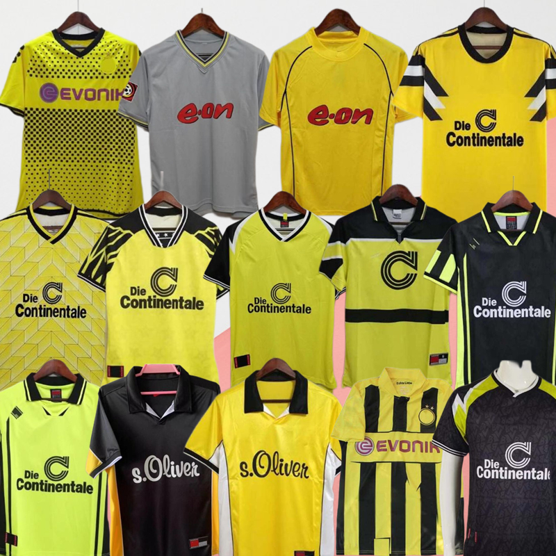 

98 99 retro 01 02 soccer jerseys 00 02 classic football shirts Lewandowski ROSICKY BOBIC KOLLER 95 96 97 94 95 12 13 REUS MOLLER Dortmund, 96/97 third