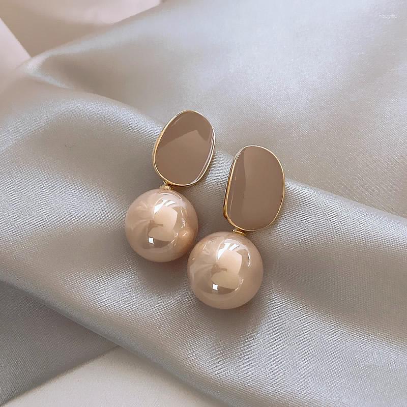 

Stud Earrings 2023 Arrival Korean Light Luxury Elegant Imitation Pearl Dangle For Women Fashion Sweet Water Drop Jewelry Gifts