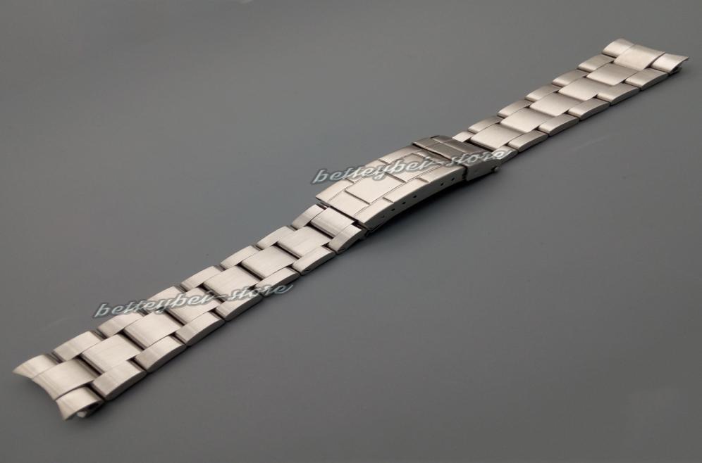 

20mm New silver brushed stainless steel Curved end watch band strap Bracelets For ROLSUB Vintage watch6278467