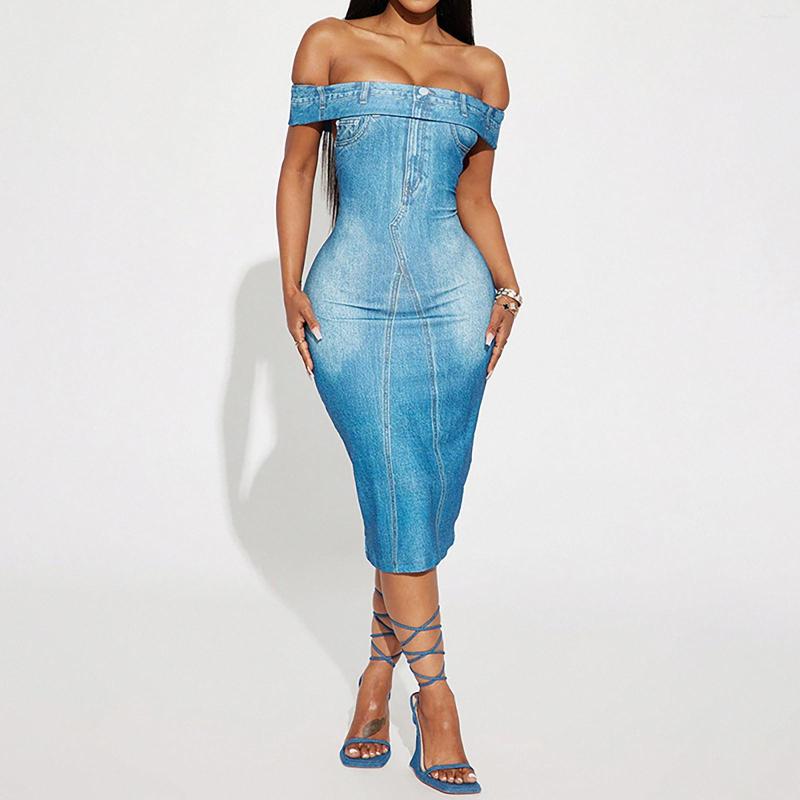 

Casual Dresses Women Sundress Strap Lace Up Long Dress Party Backless, Blue