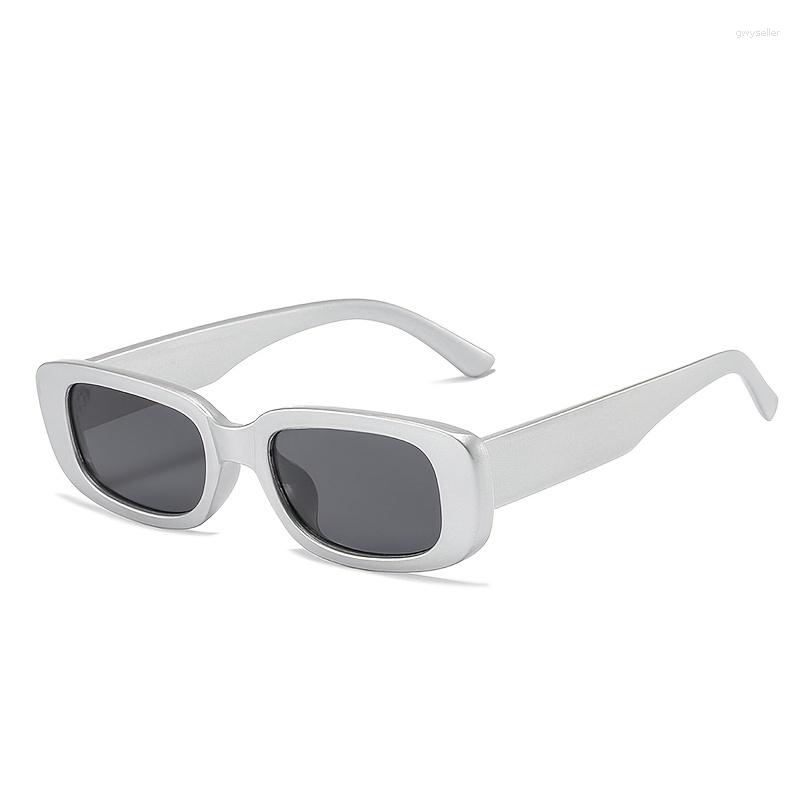 

Sunglasses 2023 Vintage Men's Small Frame Fashion Glasses Silver Design