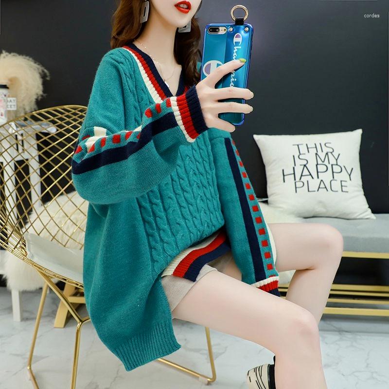 

Women's Sweaters Women 2023 Spring Autumn Fashion Sexy V-neck Loose Pullovers Top Ladies Harajuku Sweater Warm Jumper Knitwear L17, Mibai