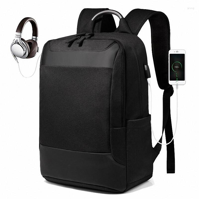 

Backpack Men Expandable Weekend Travel Back Pack Male Waterproof 15 Inch Laptop Backpacking Anti Theft Business, Black