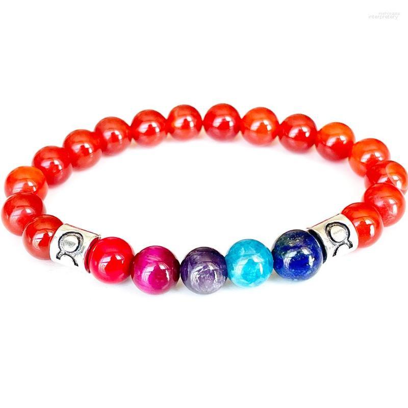 

Link Bracelets MG1656 Taurus Zodiac Womens Bracelet 8 MM Grade Carnelian Red Chakra Beads Energy Wrist Mala Natural Gemstone Jewelry