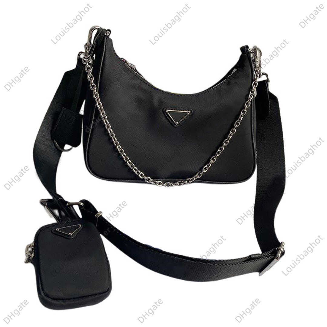 

Prad Clutches for Women Candy Color Over the Shoulder Bags Casual Wallet Bags Flipkart Pra Handbags Wholesale Black Bags Gold Chain, 1# black