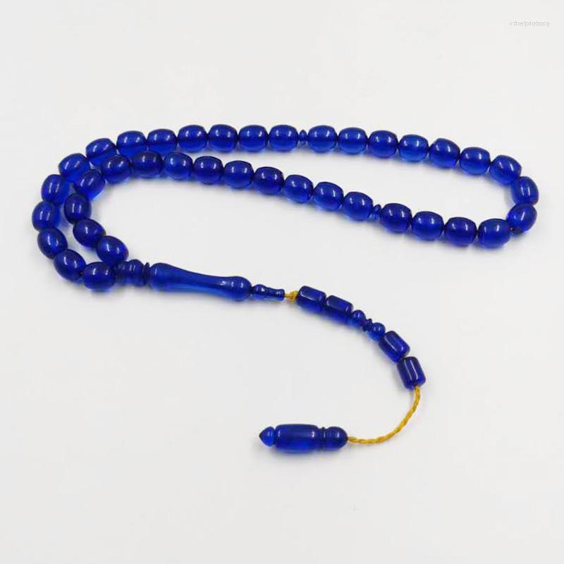 

Strand 39beads Tasbih Blue Resin Kuwait Misbaha Prayer Man's Accessories Abrab Jewelry Eid Gift For Islamic Bracelets