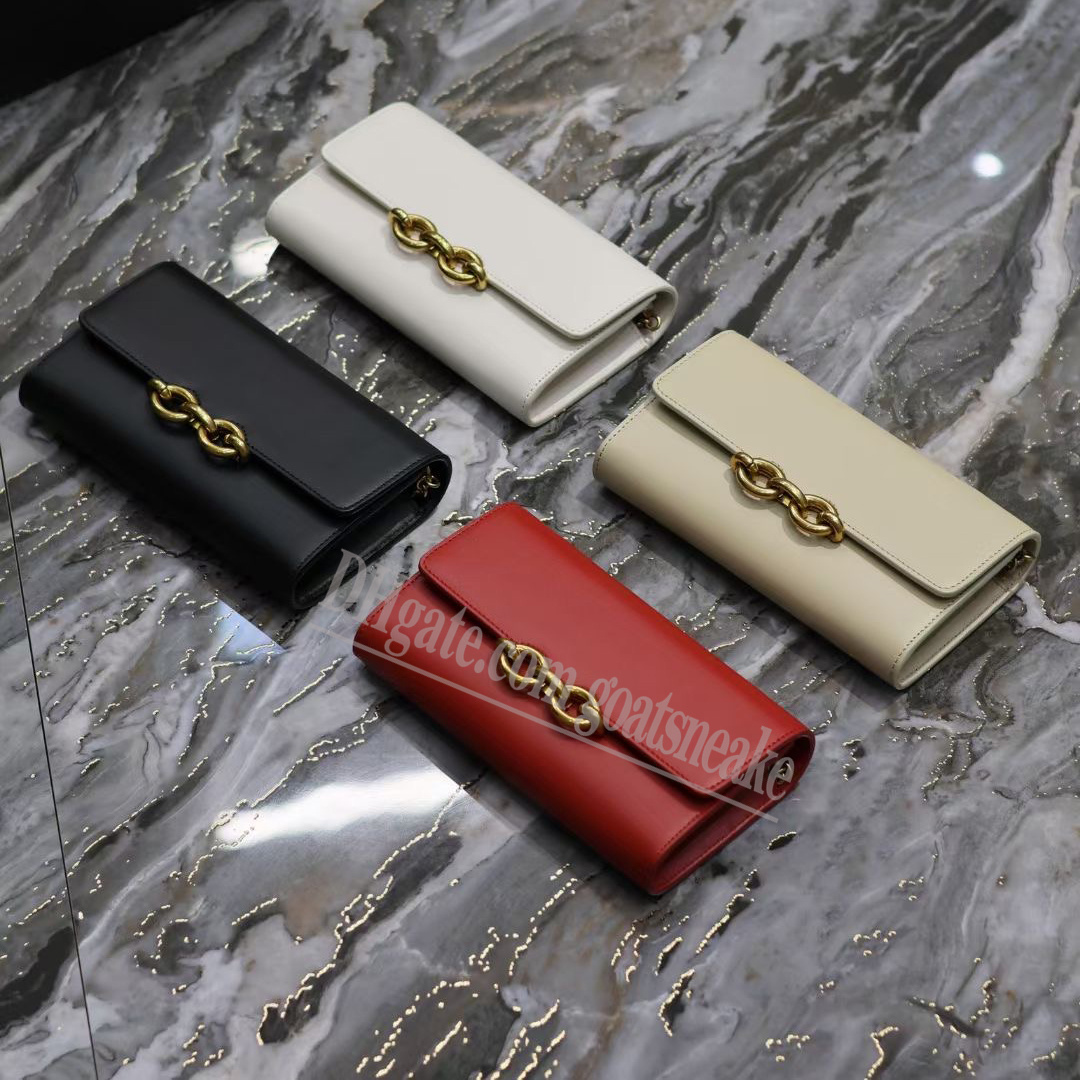 

le maillon satchel in smooth leather bag chain detail shoulder bag genuine Designer luxury crossbody handbag purses women Messenger fashion wallet