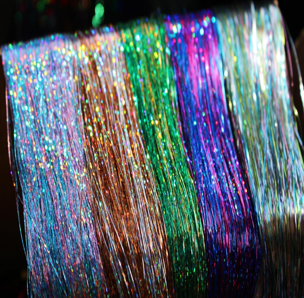 

Tigofly 5 packslot Mixed Colors 03mm Flashabou Holographic Tinsel Flat Mylar Crystal Flash Trout Tube Fly Fishing Tying Material4704577