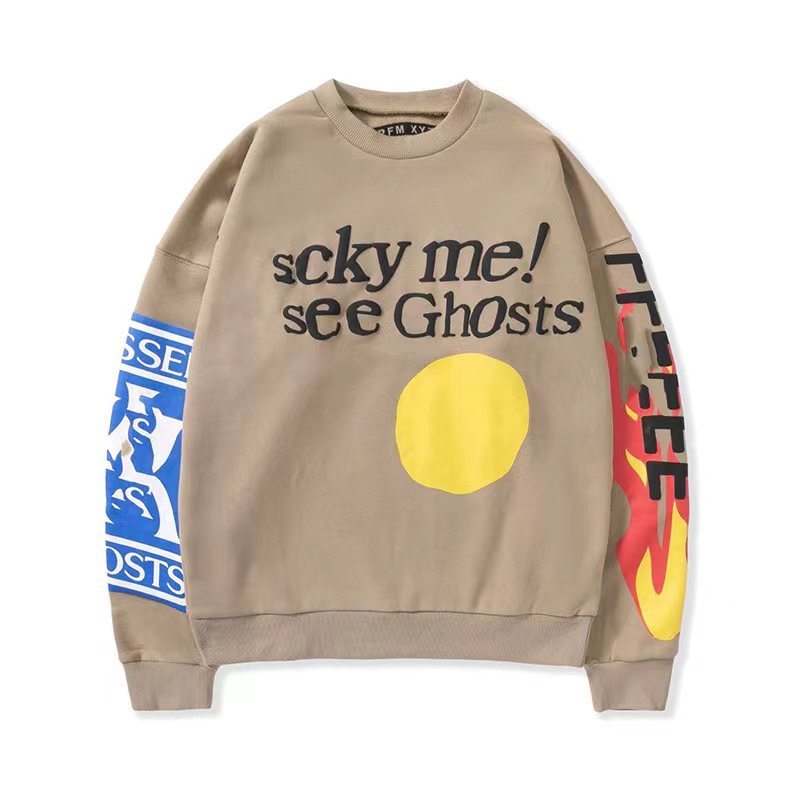 

Designer hoodie Men's Hoodies Sweatshirts Puff Print Hoodie Men Women High Quality Heavy Fabric Spider Web Sweatshirts Pullover22, Brown