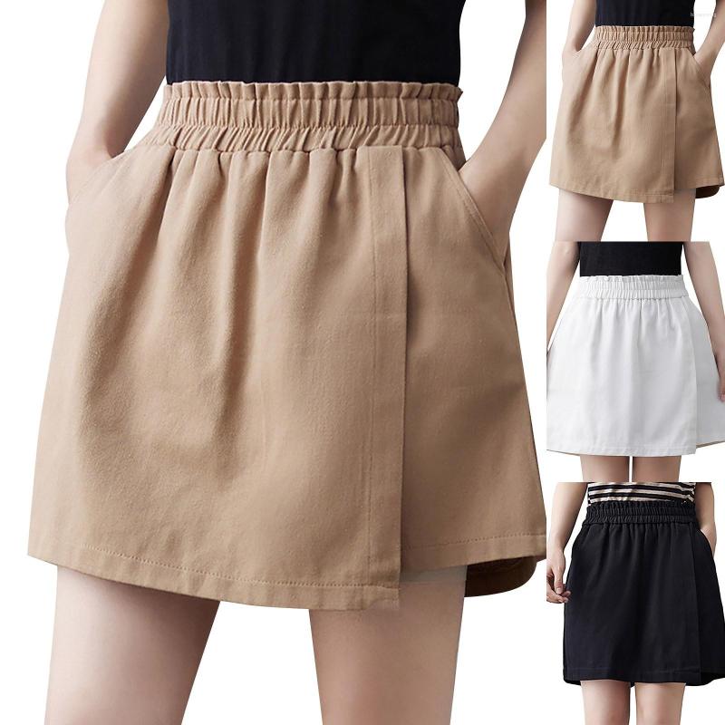 

Women's Shorts Women's Loose Casual Cotton Elastic Wide Leg Pants, Black
